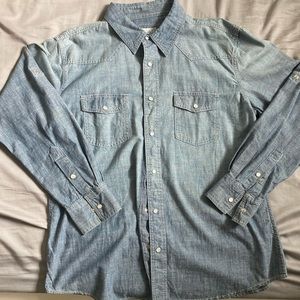 DENIM STYLE MENS XL BUTTON SHIRT